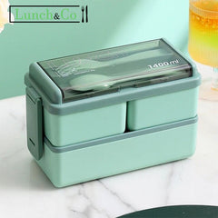 Saladier / lunch box avec couverts Couleur vert Berghoff