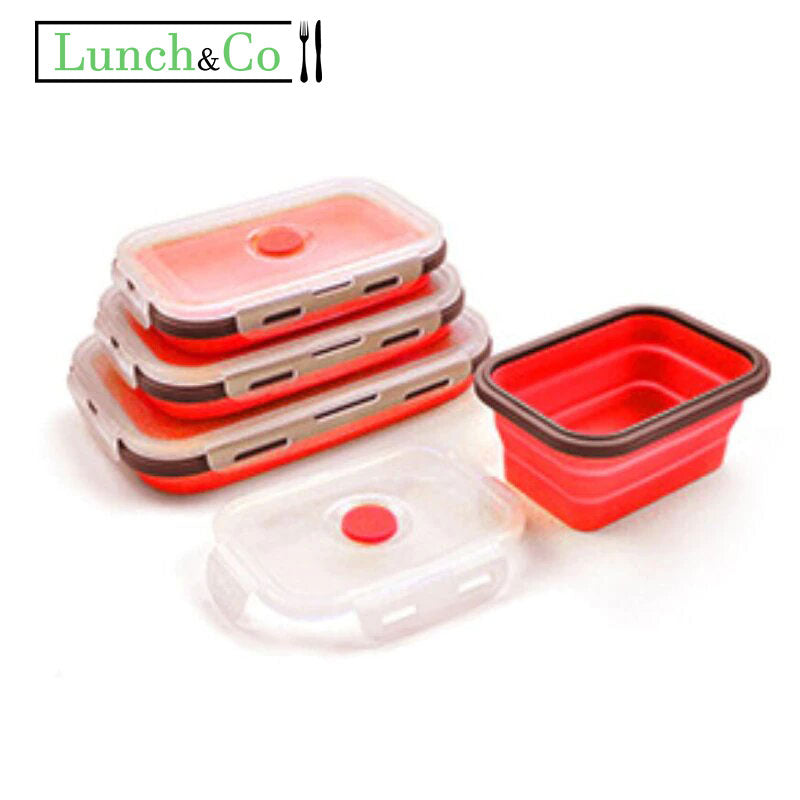 Lunch Box Rouge 4 Pièces | Lunch&Co