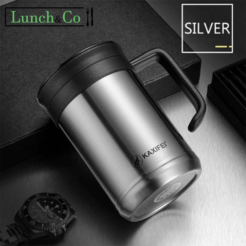 Mug Infuseur Isotherme Argent | Lunch&Co