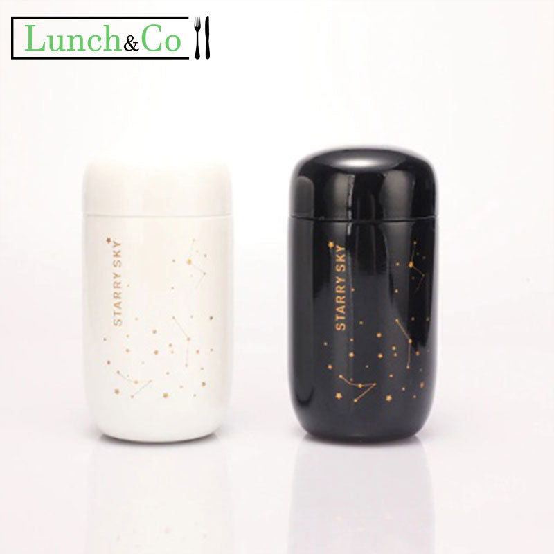 Mug Isotherme Blanc et Noir | Lunch&Co