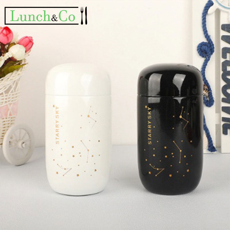 Mug Isotherme Blanc et Noir | Lunch&Co