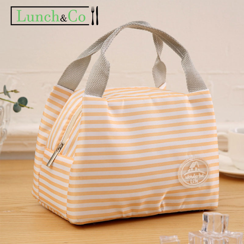 Sac à Déjeuner Orange Ligne | Lunch&Co