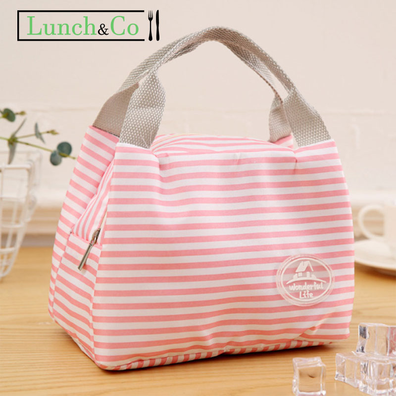 Sac à Déjeuner Rose Ligne | Lunch&Co