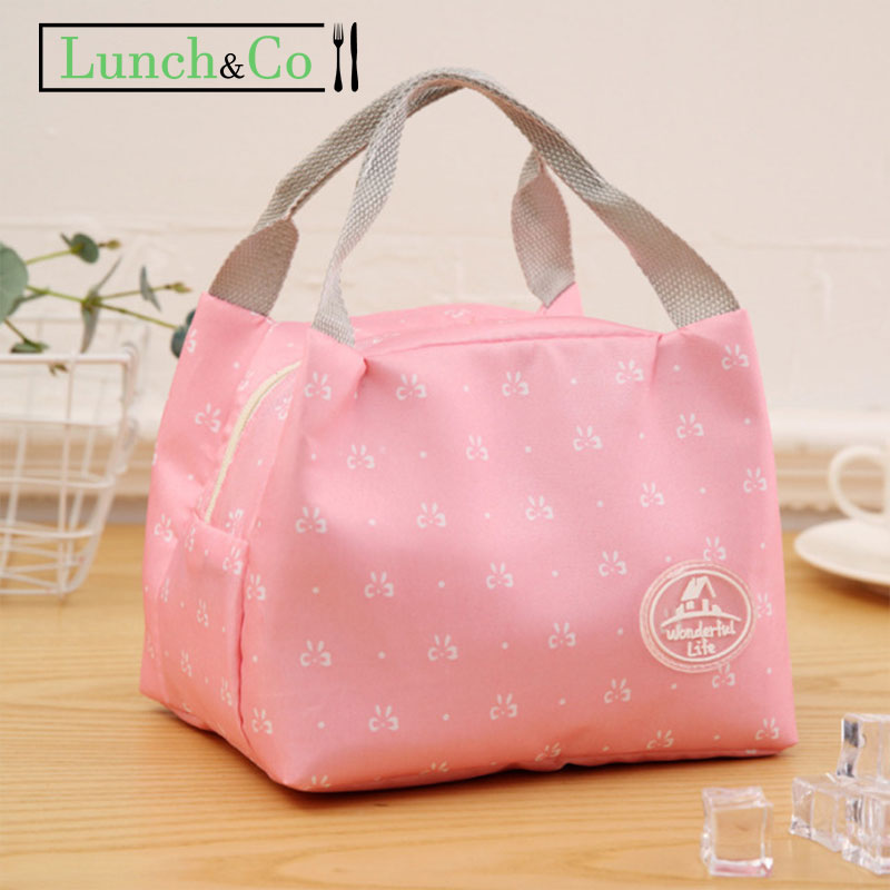 Sac à Déjeuner Rose Papillon | Lunch&Co