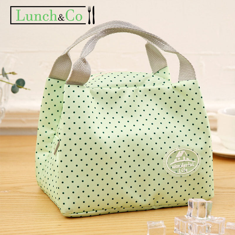 Sac à Déjeuner Vert Point | Lunch&Co