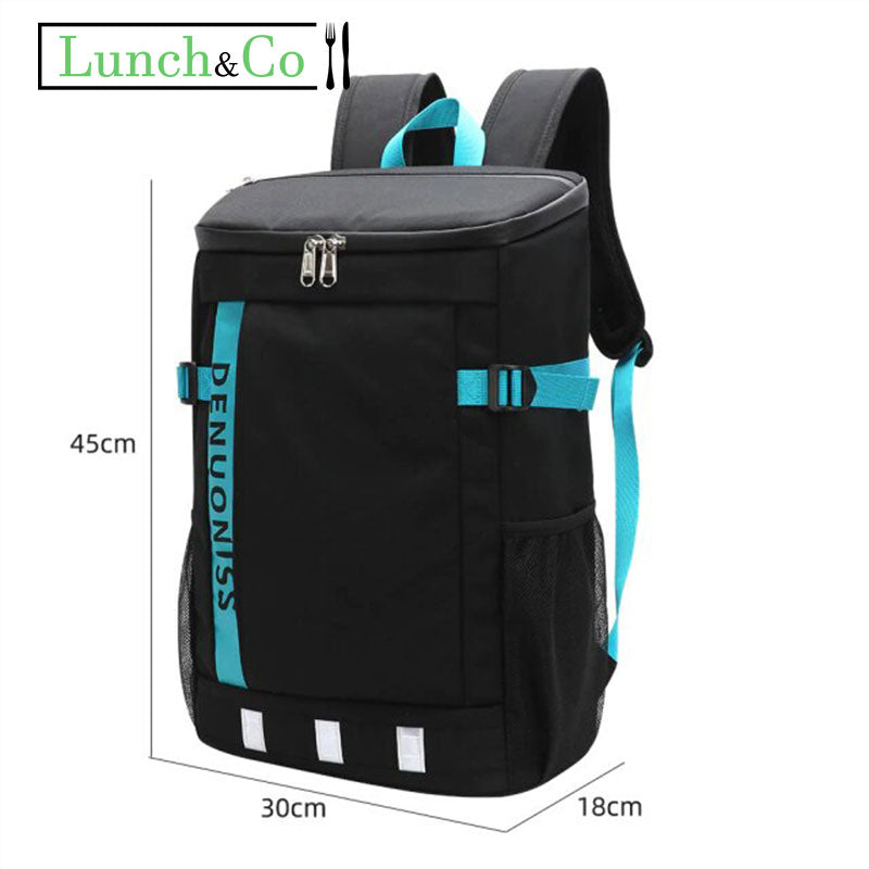 Sac à Dos Isotherme Bleu et Noir | Lunch&Co