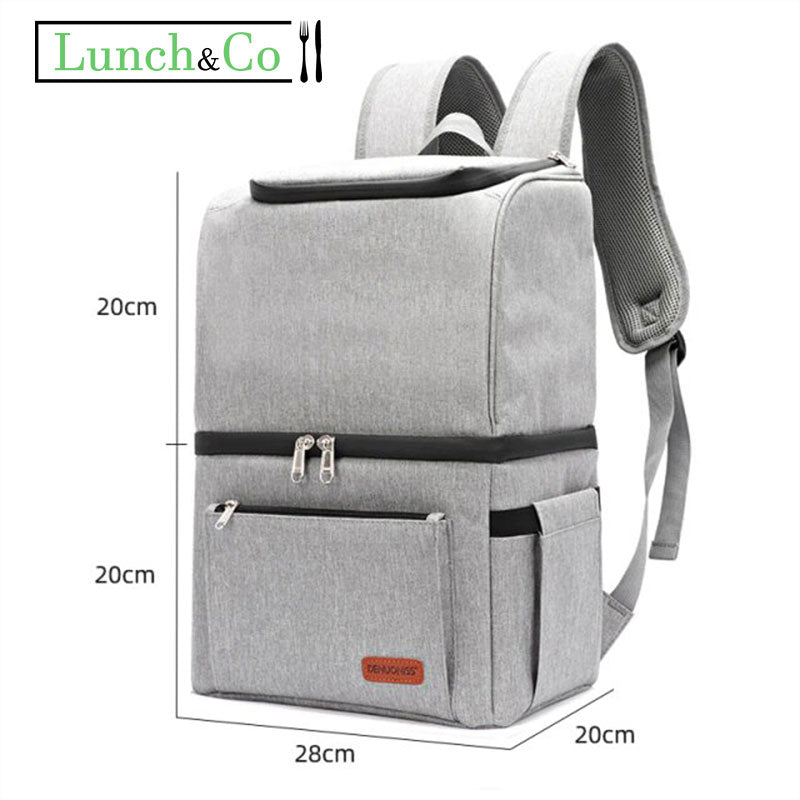 Sac à Dos Isotherme Grisé | Lunch&Co