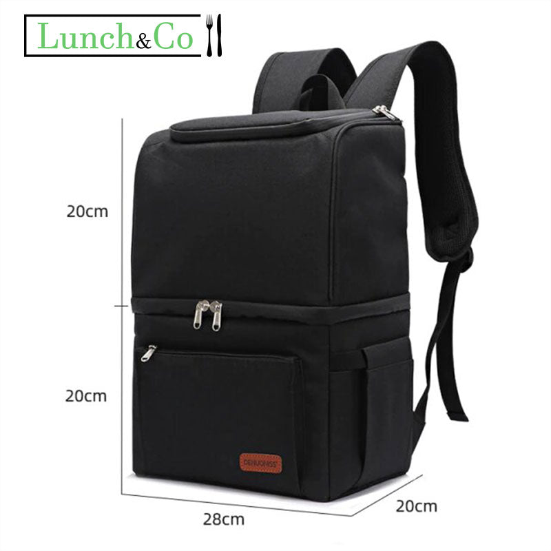 Sac à Dos Isotherme Noir | Lunch&Co