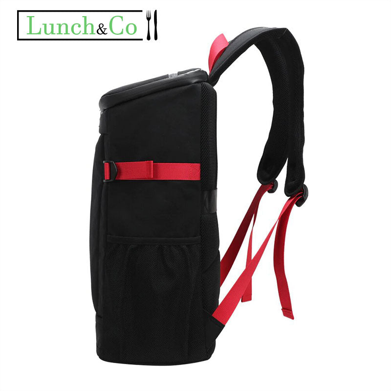 Sac à Dos Isotherme Rouge et Noir | Lunch&Co