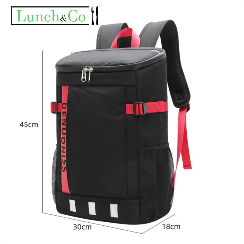 Sac à Dos Isotherme Rouge et Noir | Lunch&Co