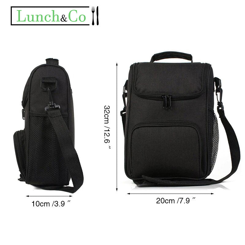 Sac Isotherme "Auchan" Noir | Lunch&Co