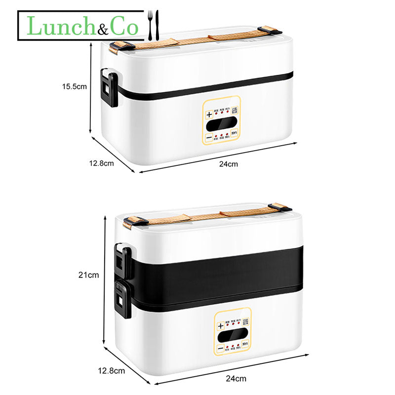 Smart Lunch Box Chauffante Blanche 2 Etages | Lunch&Co